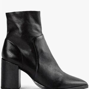 Tony Bianco Black Leather Booties